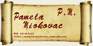 Pamela Miokovac vizit kartica